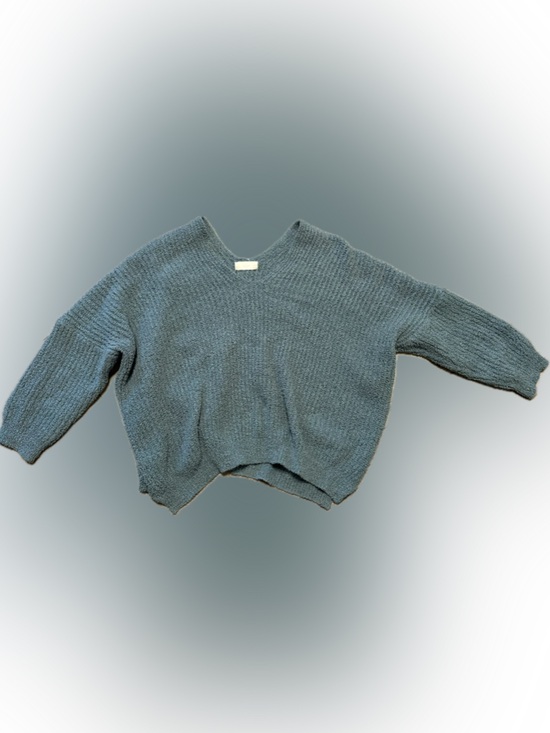 Altar'd State Sweaters - Altar'd State Pale Blue Cozy Textured V-Neck Sweater